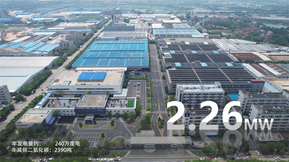 年发电量：2,400,000度  年减排二氧化碳：2390吨